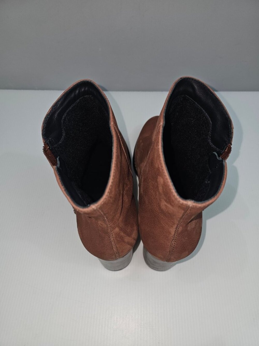 Marc Joseph Grand Central Ankle Boots Womens 10 Saddle Brown Leather Block Heel - Picture 10 of 14